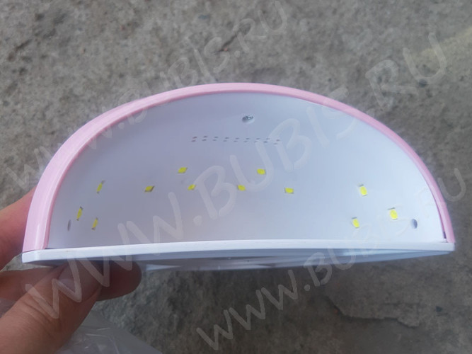 УФ лампа 10 ПРОФИ 36Вт 12 LED бело-розовая (инструменты для смолы)