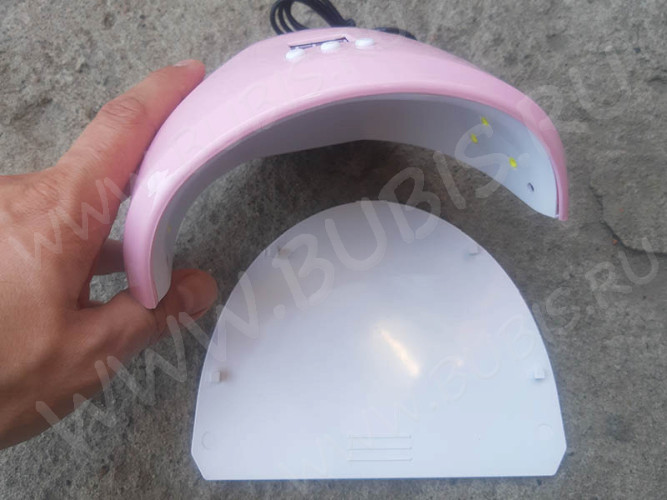 УФ лампа 10 ПРОФИ 36Вт 12 LED бело-розовая (инструменты для смолы)